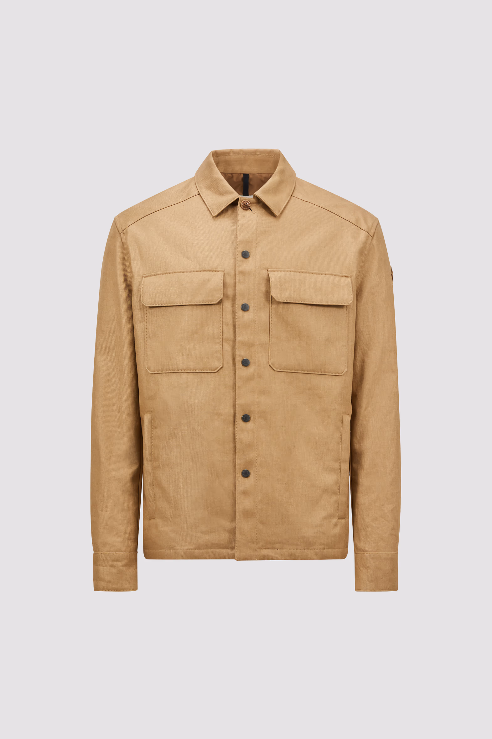 Callaqui Linen Shirt Jacket Men Brown Moncler 2